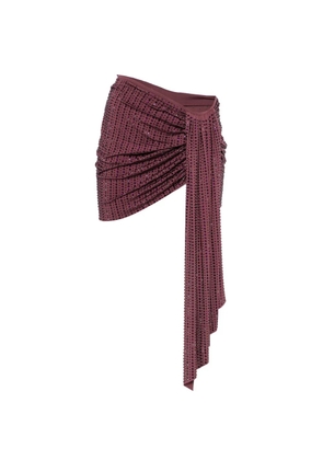 VENUJA crystal-embellished draped skirt - Purple