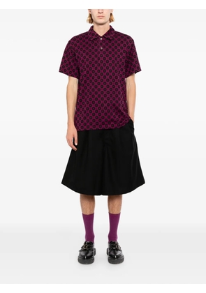 Comme des Garçons Homme Plus geometric-pattern polo shirt - Purple