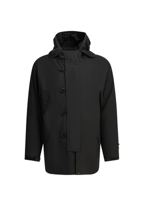 DAIWA PIER39 hooded button-up coat - Black