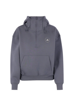 adidas by Stella McCartney logo-print half-zip hoodie - Grey