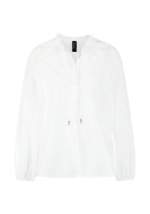MARCCAIN ruffled tie-fastening blouse - White