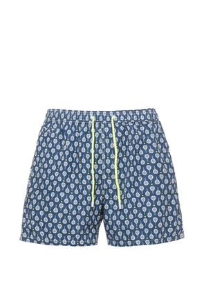 MC2 Saint Barth padel-print drawstring swim shorts - Blue