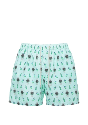 MC2 Saint Barth graphic-print drawstring swim shorts - Green