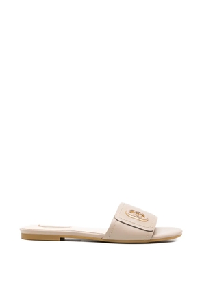 LIU JO Sandy logo-plaque sandals - Neutrals