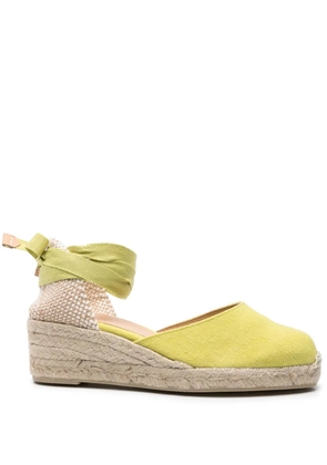 Castañer Carina 50mm wedge espadrilles - Green