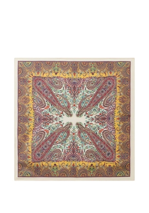 ETRO paisley-print silk pocket square scarf - Yellow