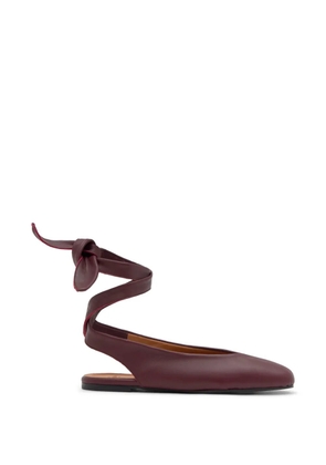 Castañer Sybil tie-fastening ballet flats - Red