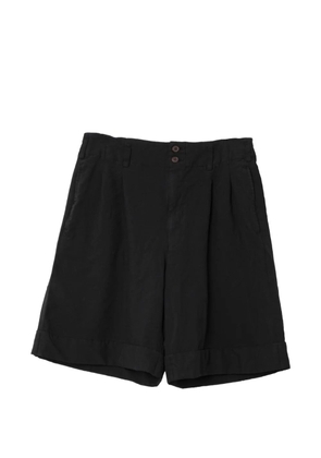 Comme Des Garçons pleated turn-up-hem trousers - Black