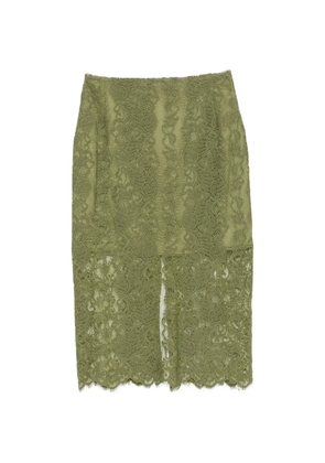 IMPERIAL floral-lace pencil midi skirt - Green