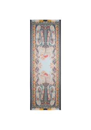 ETRO paisley-print scarf - Blue