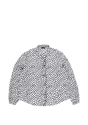 R13 polka-dot ruffled blouse - White