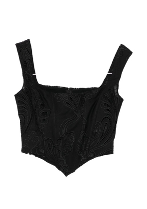 Giuseppe Di Morabito embroidered corset top - Black