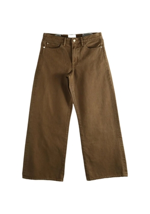 The Elder Statesman frayed-hem wide-leg jeans - Brown