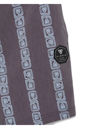 VISSLA Lost Coast graphic-print swim shorts - Grey