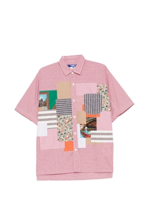 Junya Watanabe MAN patchwork gingham shirt - Red