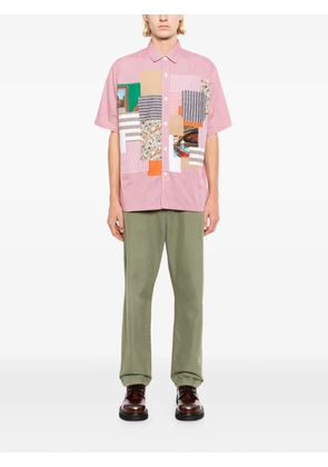 Junya Watanabe MAN patchwork gingham shirt - Red