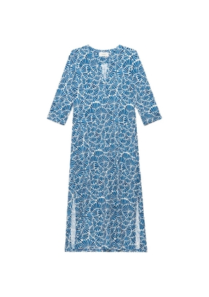 MALIPARMI shell-print midi dress - Blue