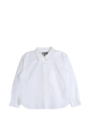 Margaret Howell chest-pocket curved-hem shirt - White