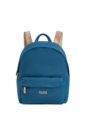 ALVIERO MARTINI 1° CLASSE logo-plaque map-print backpack - Blue