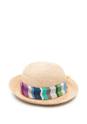 Missoni ribbon-trimmed sun hat - Neutrals