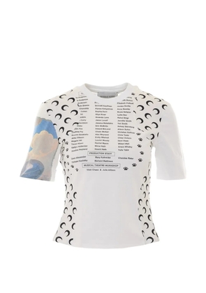Marine Serre Moon-print crew neck T-shirt - White