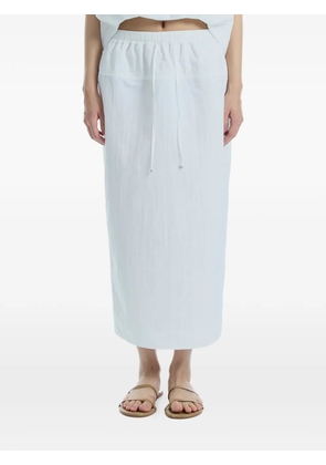 System padded drawstring skirt - White