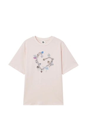 b+ab charm-print T-shirt - Pink