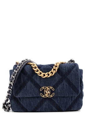 CHANEL Pre-Owned 19 Flap Bag Quilted Denim Medium shoulder bag - Blue