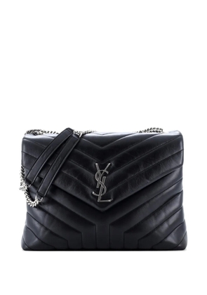 Saint Laurent Pre-Owned Loulou Matelasse Chevron Leather Medium shoulder bag - Black