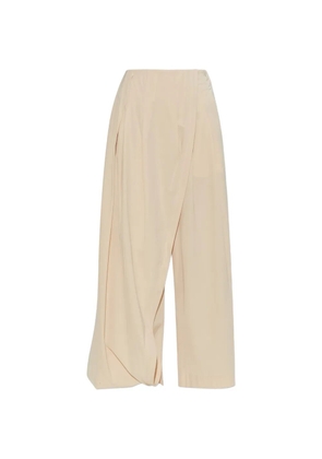 Issey Miyake Lopped wrap-front wide-leg trousers - Neutrals