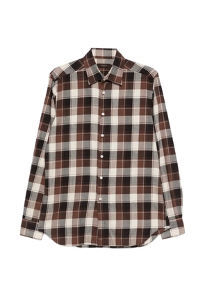 Glanshirt check-pattern shirt - Brown