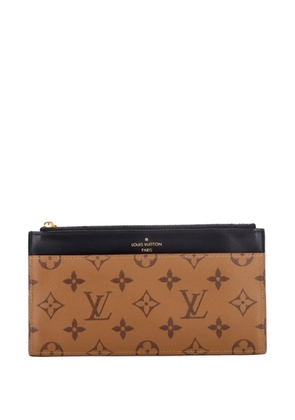 Louis Vuitton Pre-Owned Slim Purse Reverse Monogram Canvas pouch - Brown