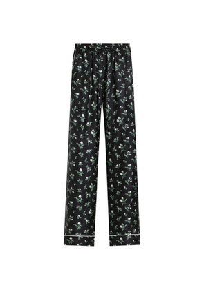 Dolce & Gabbana floral-print palazzo pants - Black