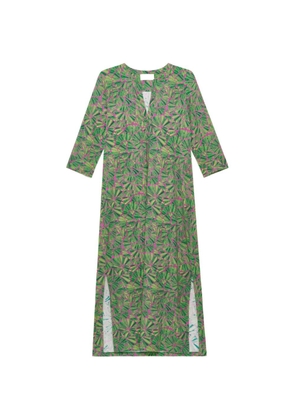 MALIPARMI shell-print midi dress - Green