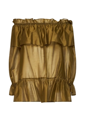 Blanca Vita ruffled off-the-shoulder blouse - Yellow
