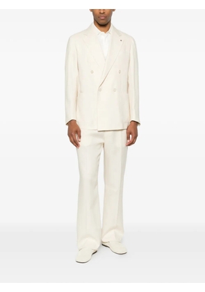 Tagliatore double-breasted peak-lapel blazer - Neutrals