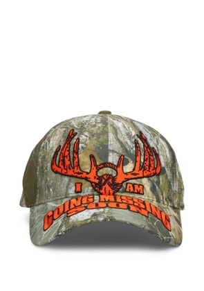 HAUNTED STARBUCKS camouflage-print baseball cap - Brown