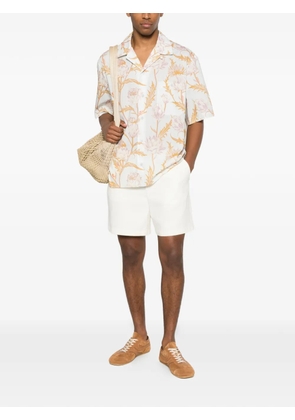 LOEWE Anagram-embroidered drawstring shorts - Neutrals