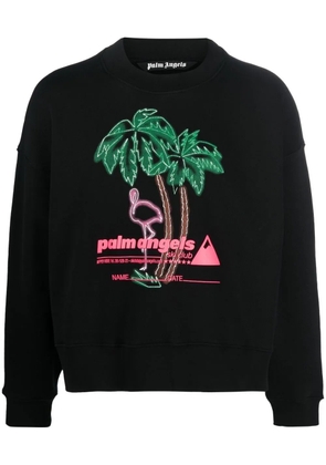 Palm Angels Ski Club logo-print sweatshirt - Black