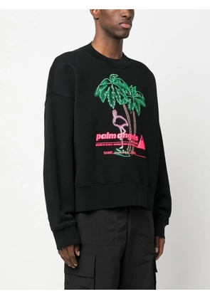 Palm Angels Ski Club logo-print sweatshirt - Black