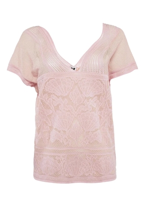Missoni Pre-Owned floral lace top - Pink