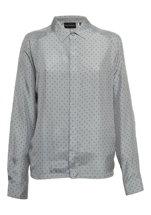 Emporio Armani Pre-Owned printed silk shirt - Grey