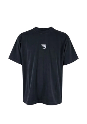 ALBERTO BRESCI shark-embroidered T-shirt - Black