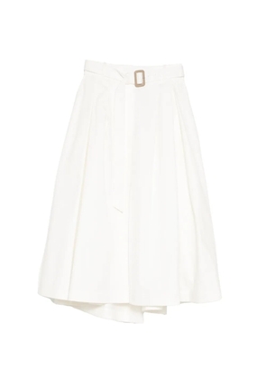 Juun.J cotton midi skirt - White