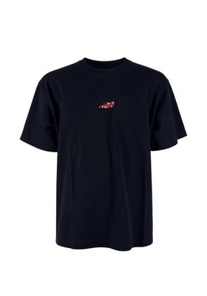 ALBERTO BRESCI embroidered-motif crew-neck T-shirt - Black