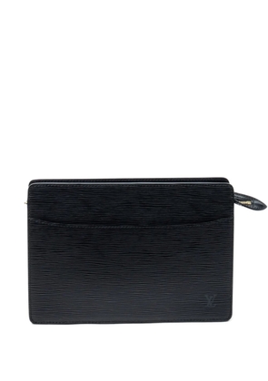 Louis Vuitton Pre-Owned textured clutch bag - Black