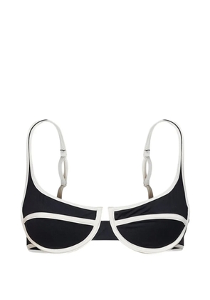 MC2 Saint Barth contrasting-trim underwired bikini top - Black