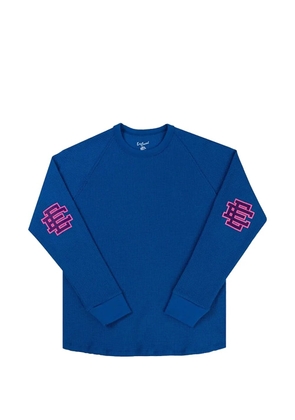 ERIC EMANUEL EE Thermal logo-print sweater - Blue