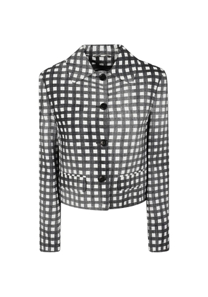 Ermanno Scervino gingham-check button-up jacket - Black