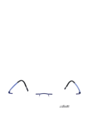 Silhouette rimless geometric-frame glasses - Blue